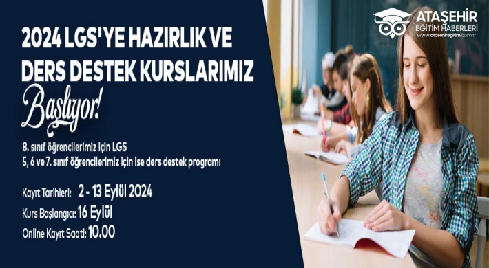 ATAŞEHİR BELEDİYESİ, 2024 LGS HAZIRLIK KURSLARINI BAŞLATIYOR