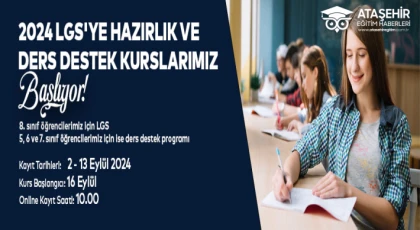 ATAŞEHİR BELEDİYESİ, 2024 LGS HAZIRLIK KURSLARINI BAŞLATIYOR